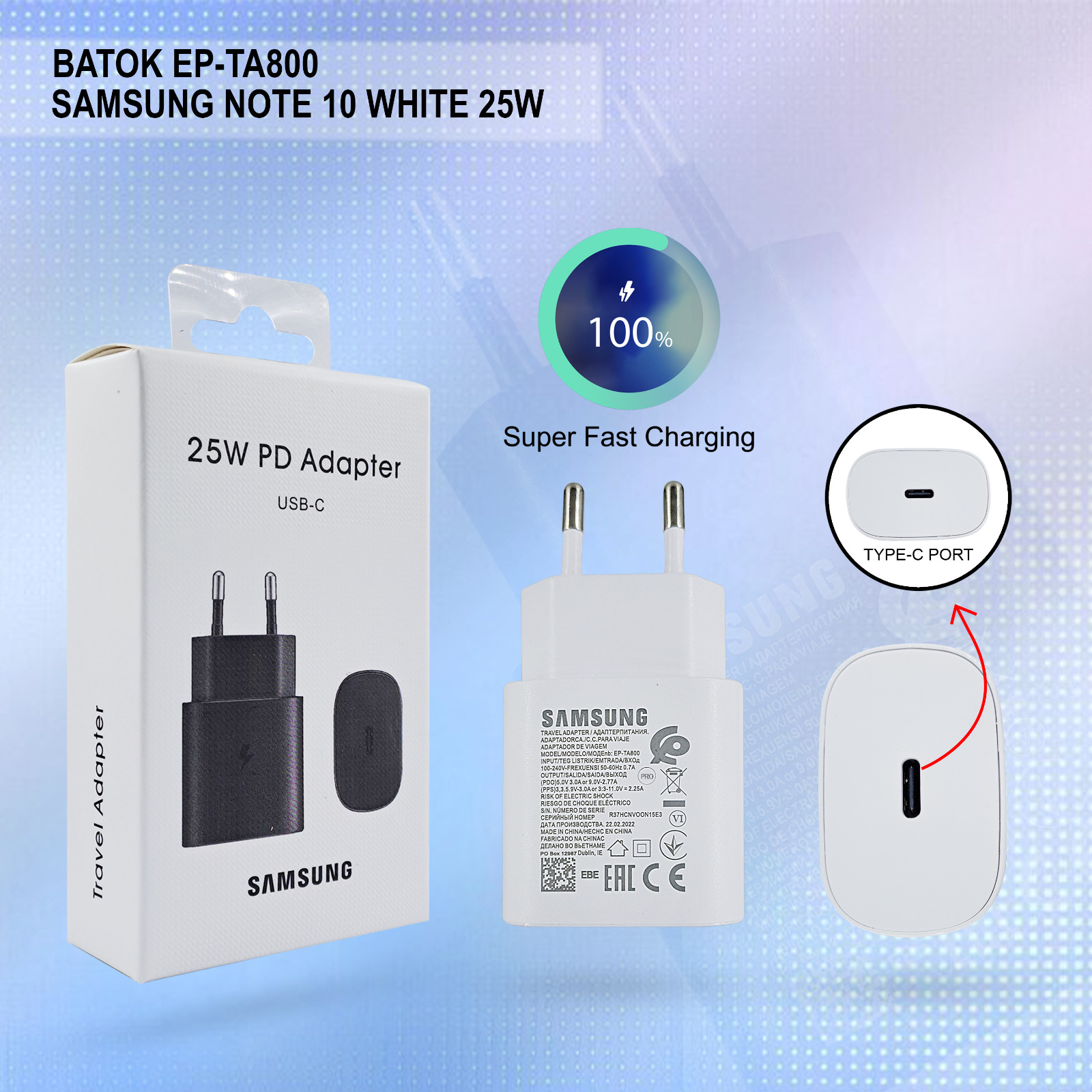 PP IMPORT BATOK 99 EP-TA800 SAM NOTE 10 WHITE 25W FC