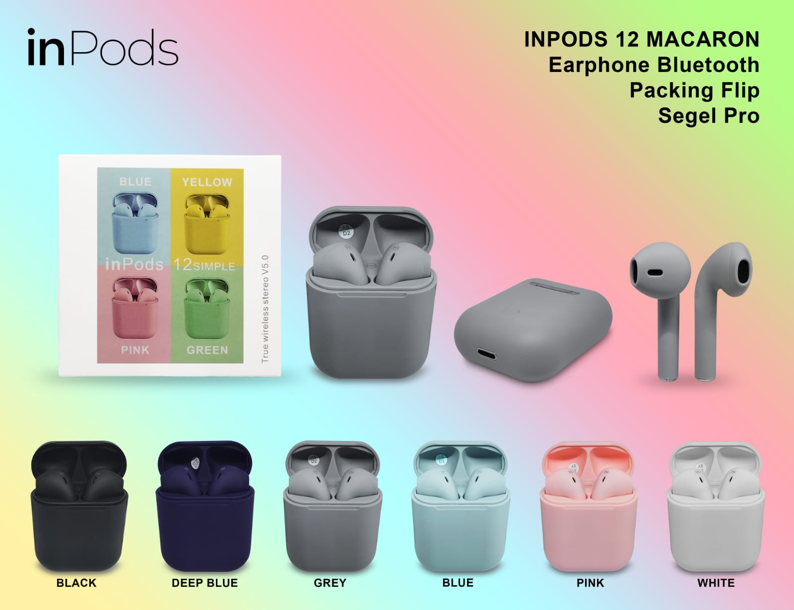 PP IMPORT H/F TWS INPODS 12 MACARON