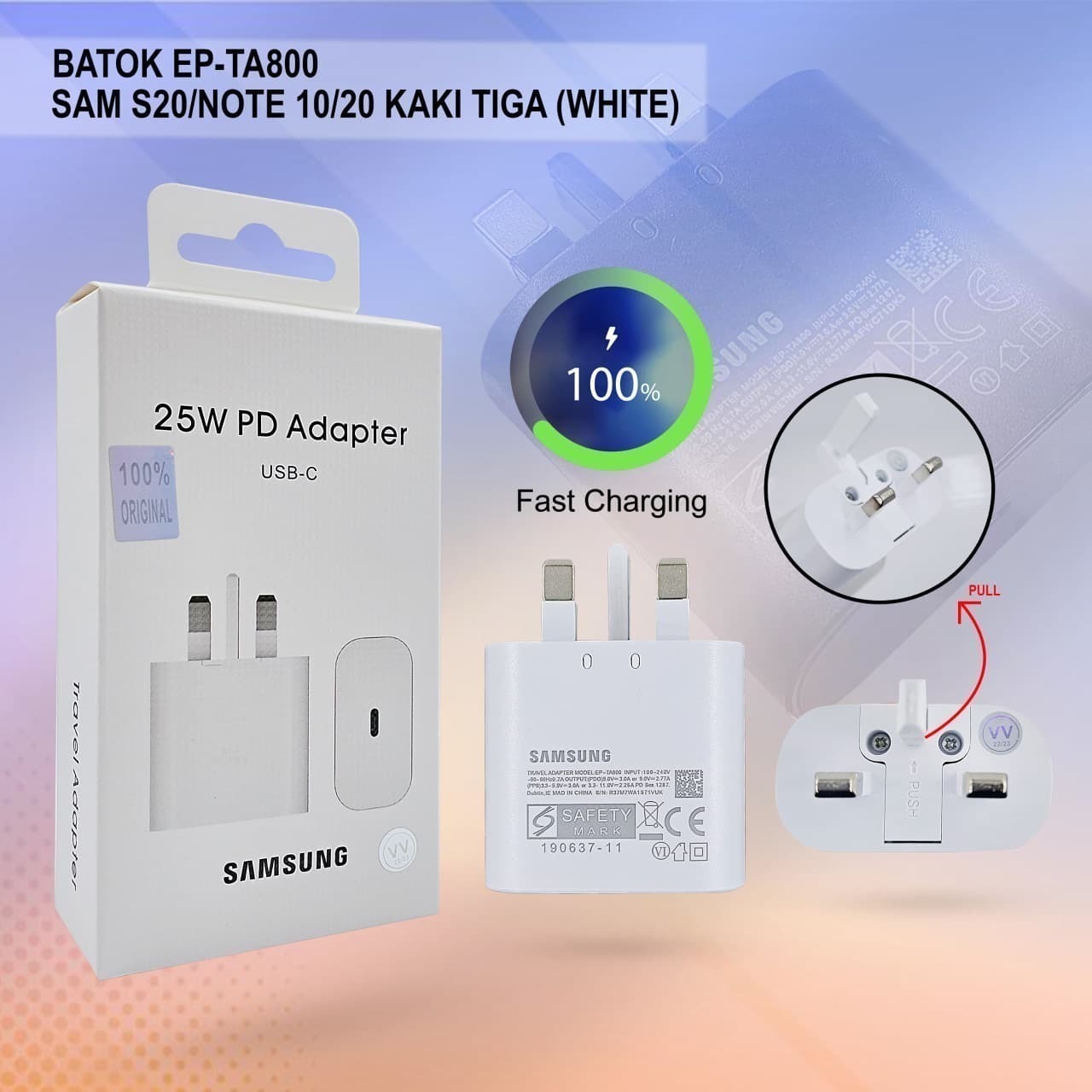 PP IMPORT BATOK VV EP-TA800 SAM S20/NOTE 10/20 KAKI TIGA FC WHITE