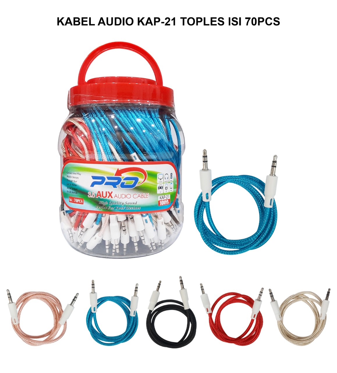 TP KABEL AUDIO PRO KAP-21 1IN1 JACK 1TOPLES 70PCS