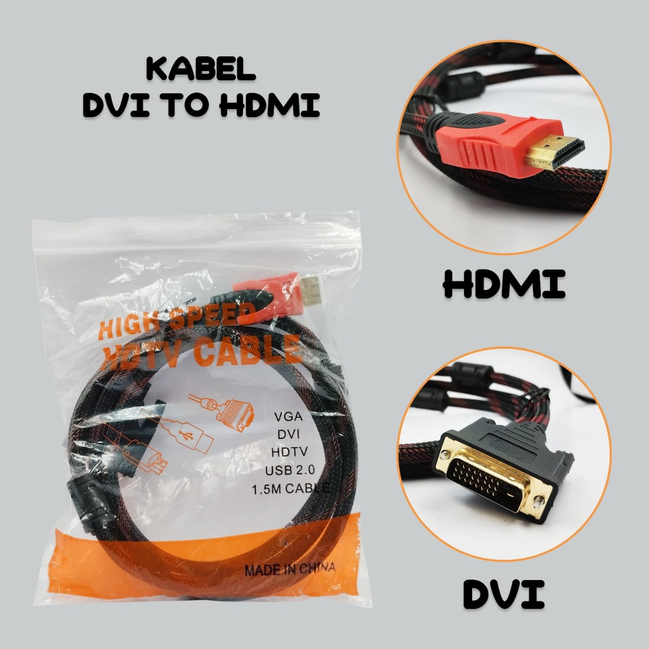 NP KD DVI TO HDMI 1.5 METER