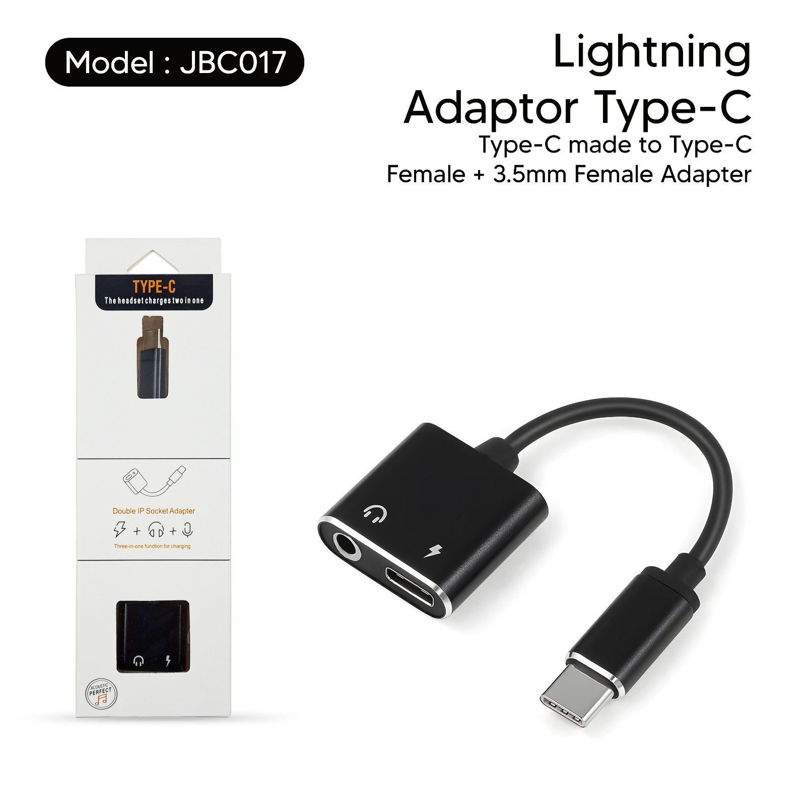 PP IMPORT JBC017 LIGHTNING ADAPTOR TYPE-C