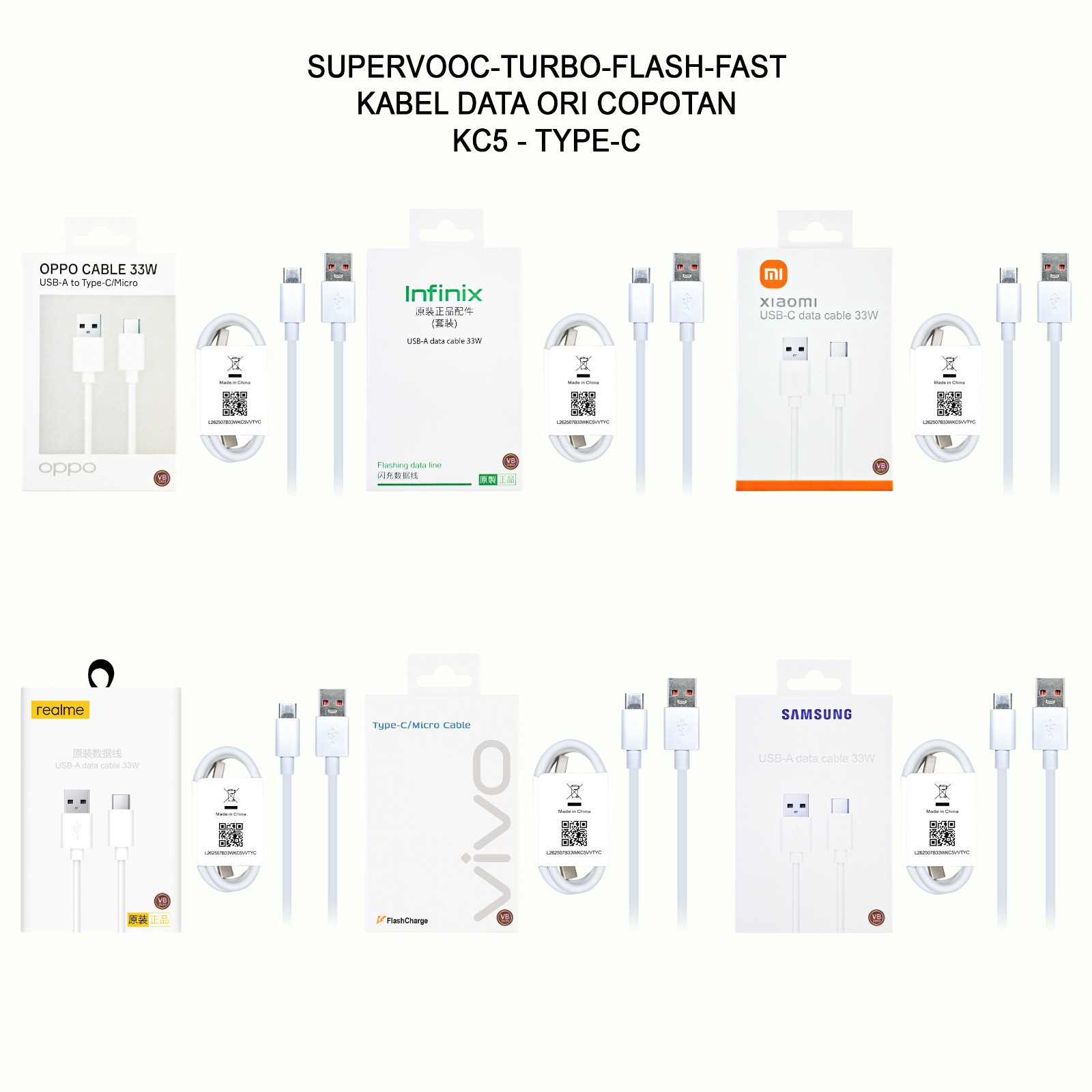 PP KD VB INFINIX ORI 33W KC5 TYPE-C WHITE ORI COPOTAN