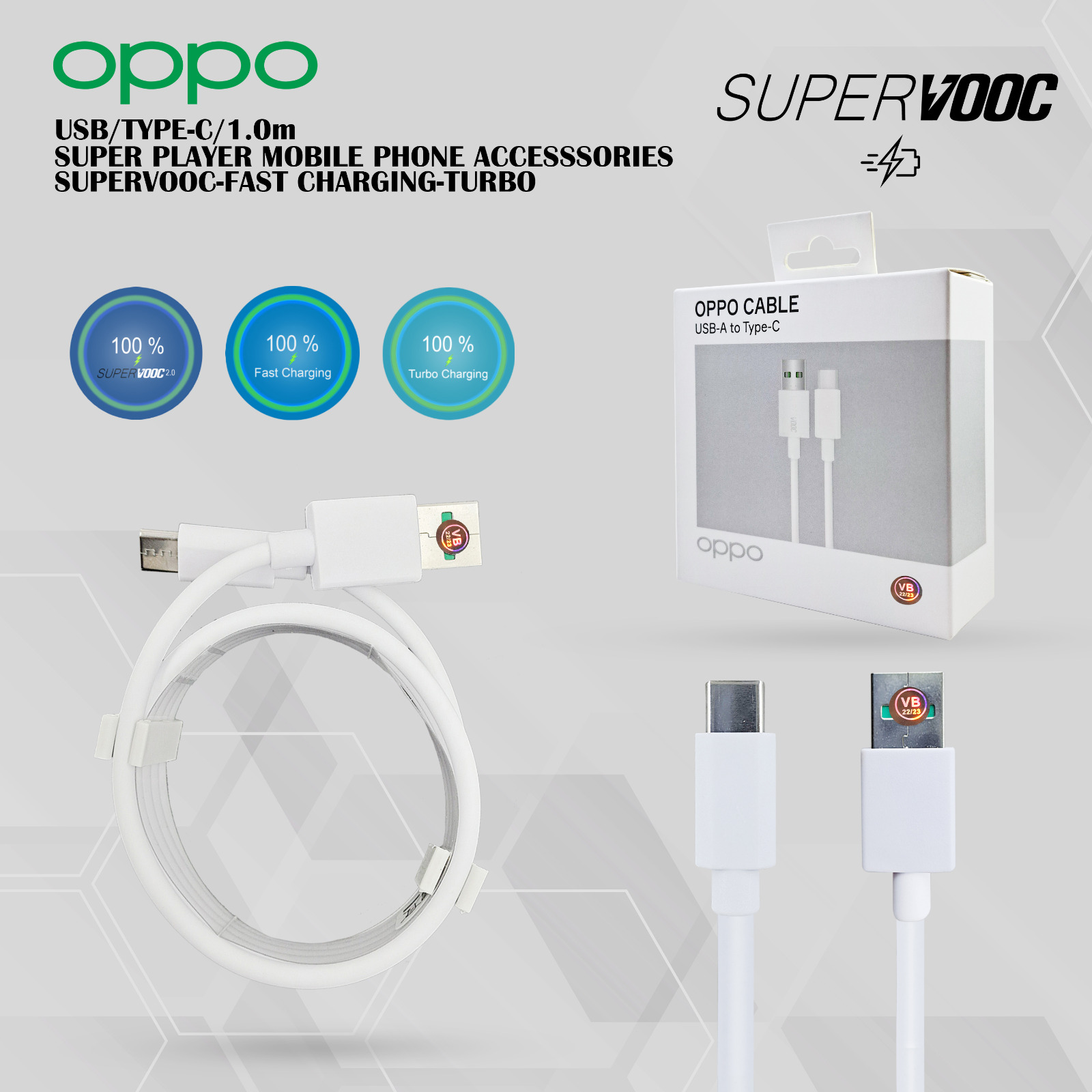 PP IMPORT KD VB OPPO RENO8 SUPER VOOC TYPE-C