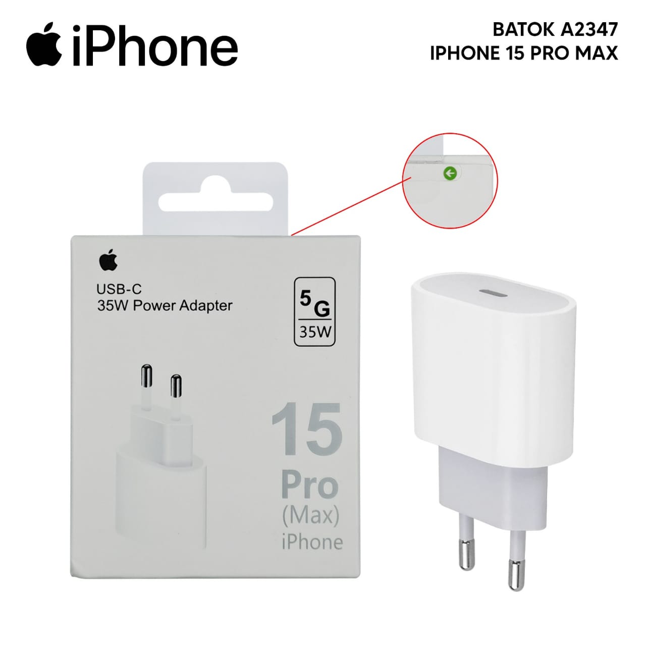 PP IMPORT BATOK VB A2347 IPHONE 15 WHITE