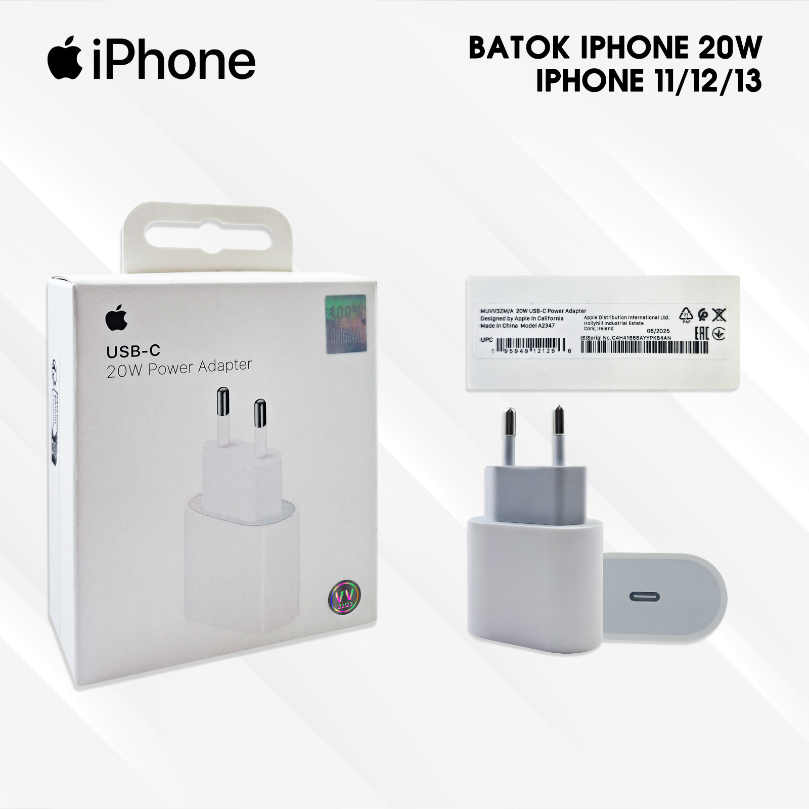 PP IMPORT BATOK VV A1692/A2347 IPHONE 11/12/13 FC WHITE