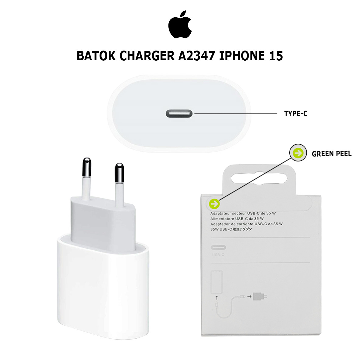 PP IMPORT BATOK VV A2347 IPHONE 15 WHITE